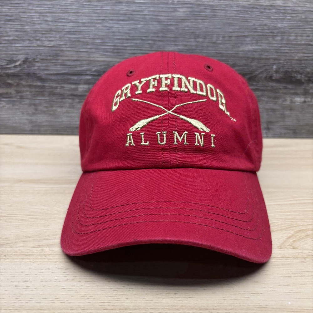 Harry Potter Gryffindor Hat Cap Strap Back Mens One Size Red Alumni Embroidered